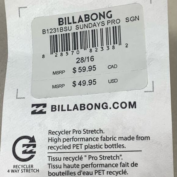 Billabong Sundays Pro Recycler Boardshorts NWT B1231BSU Swim Trunks - Picture 9 of 14